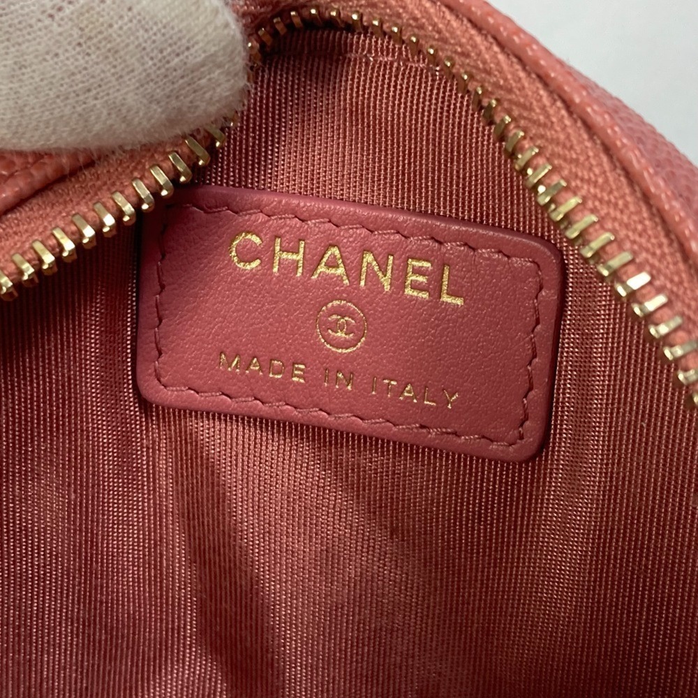 CHANEL Authentic Pink Caviar Leather Logo Wallet - Picture 11 of 13